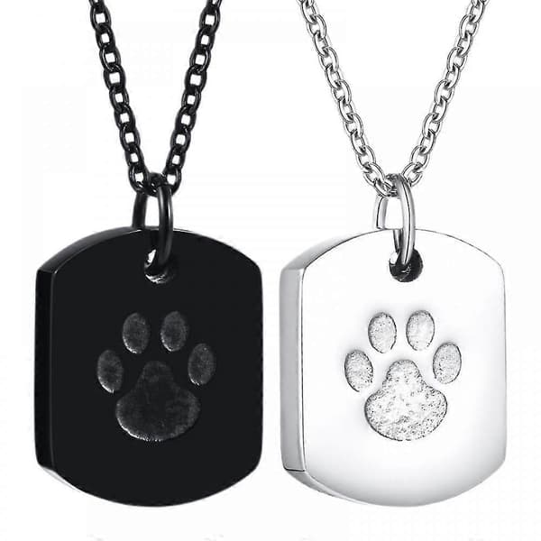 2-pack Husdjur Hund Katt Urna Hänge Minnes Aska Smycke Halsband Hållbart