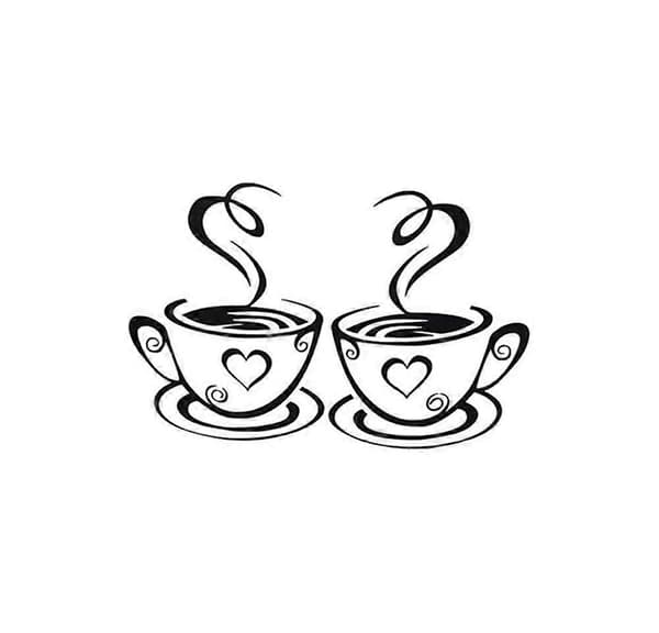 10st Premium Kvalitet Mode Kaffekoppar Väggdekor Kök Restaurang 31*18.7cm