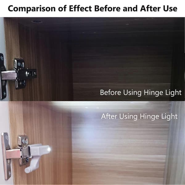 12 stk. LED Hengsellys Skap Garderobe Automatisk Sensor Belysning Batteridrevet Lys