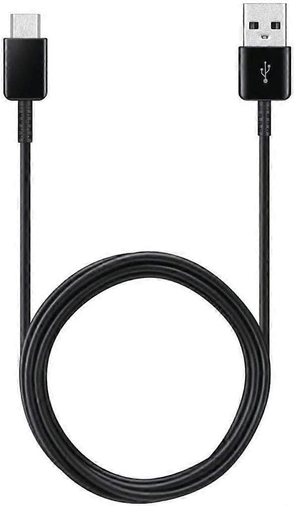 2 kpl, USB-kaapeli, USB - A - USB - C, 1,2 m, musta, valkoinen