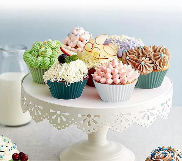 Muffinsformar i silikon, set om 12 återanvändbara muffinsformar