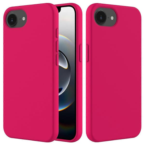 Til iPhone 16e mobiltelefon cover anti-drop flydende silikone blød foring bagcover - Rose (Rose)
