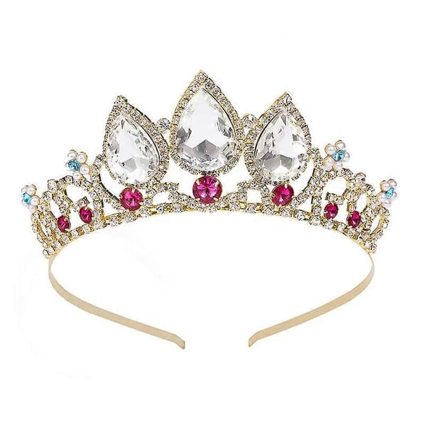 Prinsesse Tiaraer for Små Jenter, Barne Utkledningskrone Hodebånd, Bursdag Bryllup Halloween Cosplay Hårtilbehør