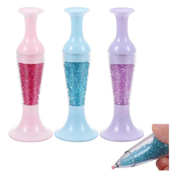 3 stk. diamantmaleri pen, diamantmaleri sæt, diamantmaleri tilbehør penne, diamant Dotti