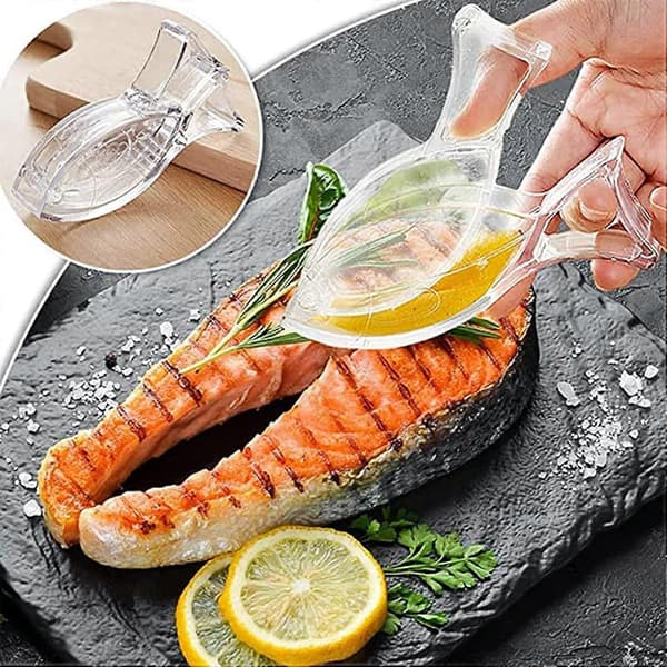 4 stk. Manuel citruspresser, transparent akryl citronpresser, citronpresser, appelsin citron limepresser i fiskeform