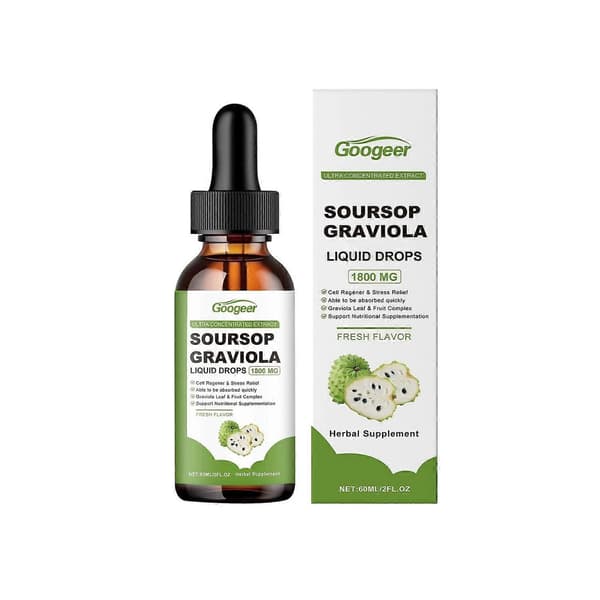 Soursop Graviola flydende dråber, som er gavnlige for immunsystemet, er rige på antioxidanter og