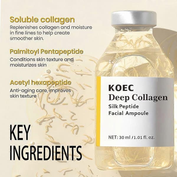 KOEC Collagen Peptide Ampullspruta Anti-Aging Djupåterfuktande Essens 30ml (2st)