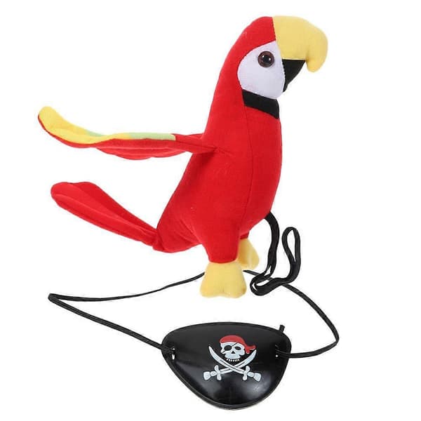 1 set Pirat Papegoja Tecknad Papegoja För Axel Halloween Cosplay Papegoja Gosedjur