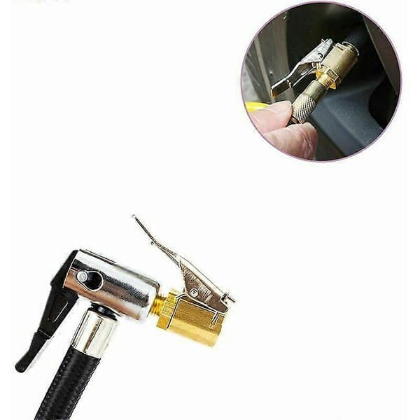 2 stk. bil dækventil adapter, 8 mm messing tip pumpe oppustningsventil klemme stik adapter til bil eller lastbil dæk