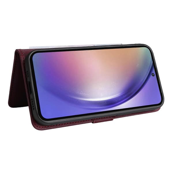 Til Galaxy A55 5G Mobiltelefon Cover (Vinrød)
