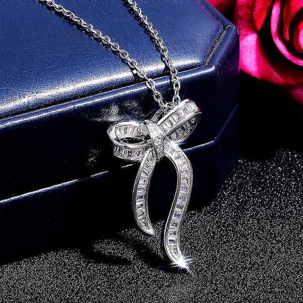Halsband med rosett, nyckelbenskedja för kvinnor