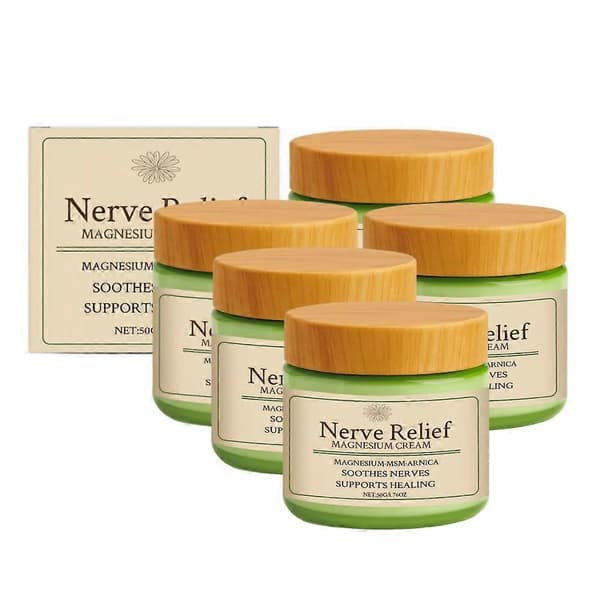 1-3x Nerve-Relief-Magnesiumkrem for søvnstøtte, dyp muskelavslapning (5 stk)