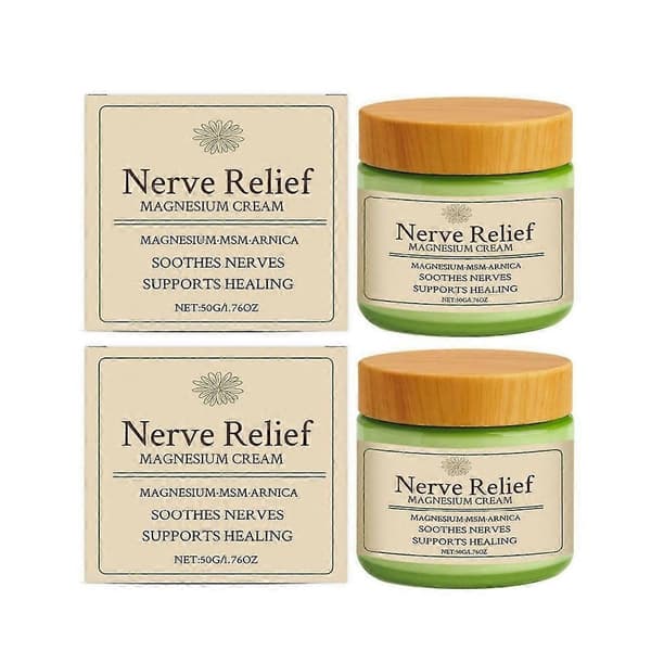 1-3 stk. Naturlig Nerve-lindrende Magnesiumcreme til søvnstøtte, dyb muskelafslapning (2 stk.)