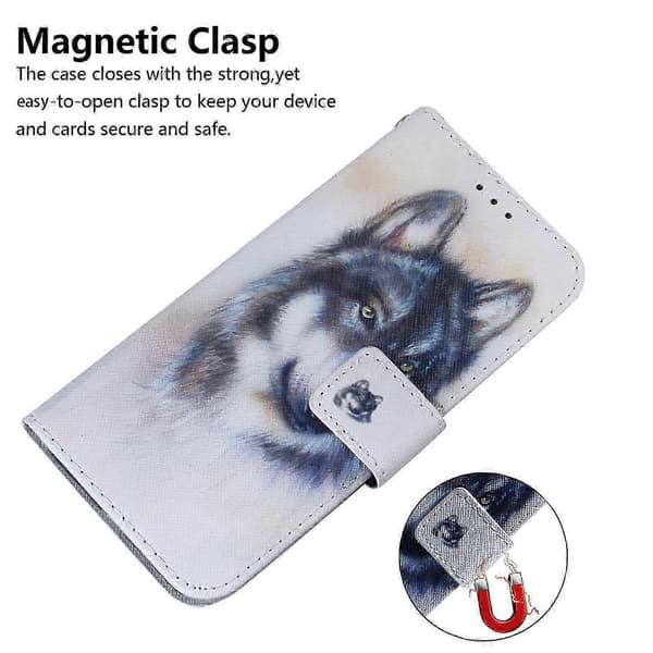 Redmi Note 14 Pro 5G Wallet Case - Panda Print Læder Etui, Beskyttende og Stilfuldt (Ulv)