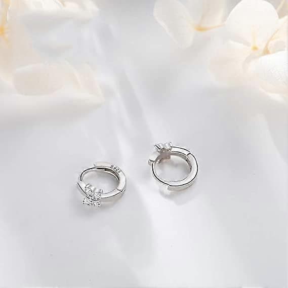 Søde sommerfugle sove små hoop øreringe sølv 925 CZ krystal huggie runde brusk tragus mini hoops øreringe øremanchetter piercing fine smykker Gi