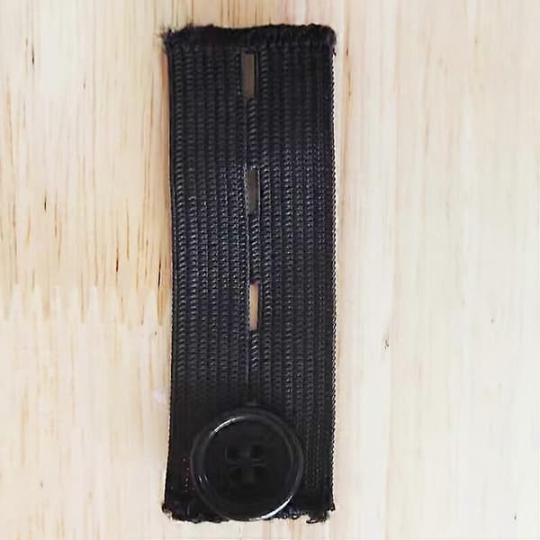 (Svart, 6-pack) Byxlinningsförlängare, byxknappsförlängare, jeans