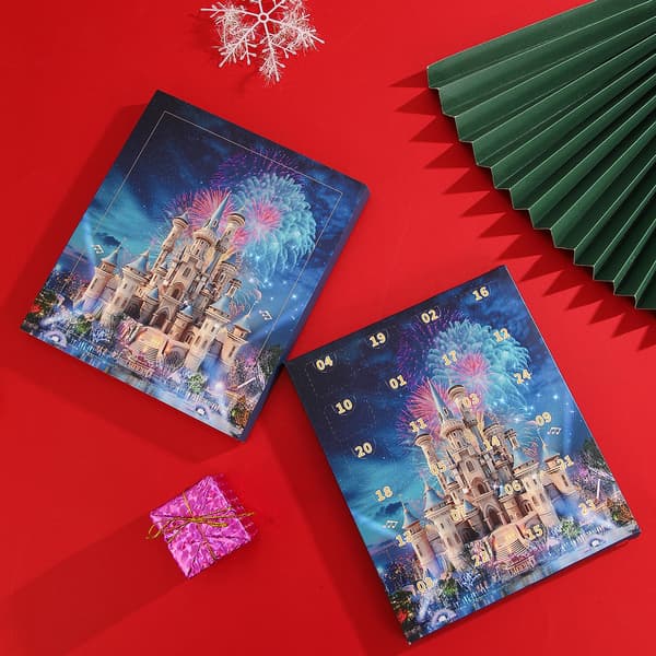 Julekalender, DIY Lilla Prinsesseslott Smykker Bursdagsarmbånd for Jenter, Jule Snøfnugg Hjerte Sjarm Gaveeske (Tilfeldig Stil) diy-3