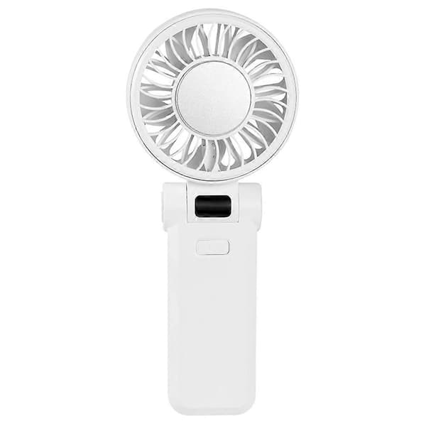 Z35 Foldbar Køleventilator USB Genopladelig Håndholdt Ventilator med Digitalt Display/5 Hastighedsindstillinger - Hvid