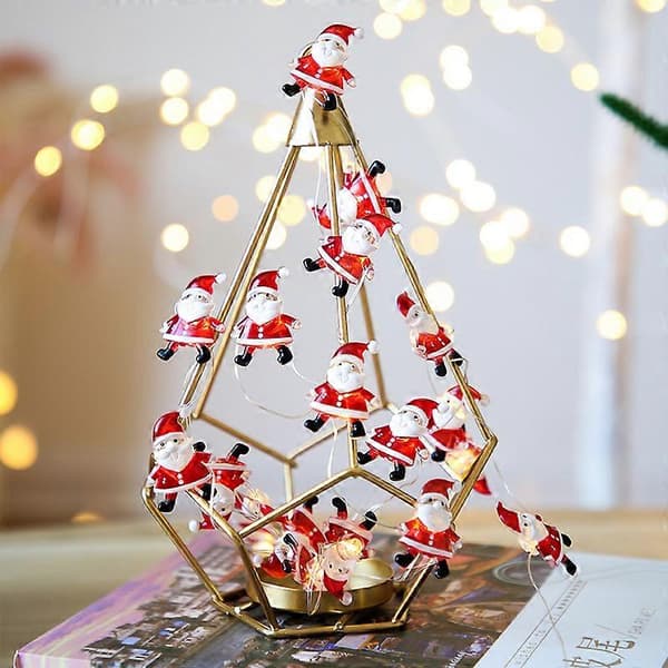Juldekorationsljus Snögubbe Jultomte Dekorationsslinga Ljusslingor Led Koppartråd Ljusslingor