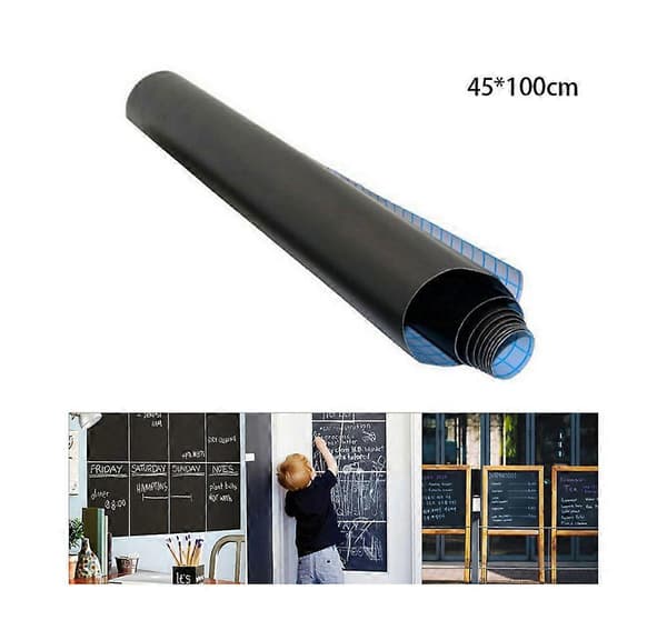 Liten storlek 45*100cm avtagbara svarta tavlan väggdekaler raderbara undervisnings väggdekaler