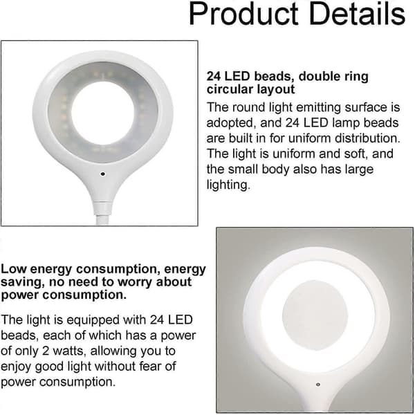 USB Intelligent Stemmestyret Lampe, Stemmeaktiverede Lys Smart Stemmestyret Lille Bordlampe, Stemmestyret Lampe
