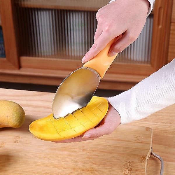 Mangoskærer, mangodeler, mangokutter med rustfrit stålblad, mangokernefjerner-værktøj