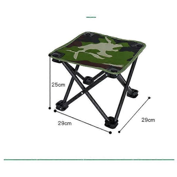Ultralet Bærbar Klapstol til Camping/Fiskeri/Vandring/Picnic Camo 28x28cm