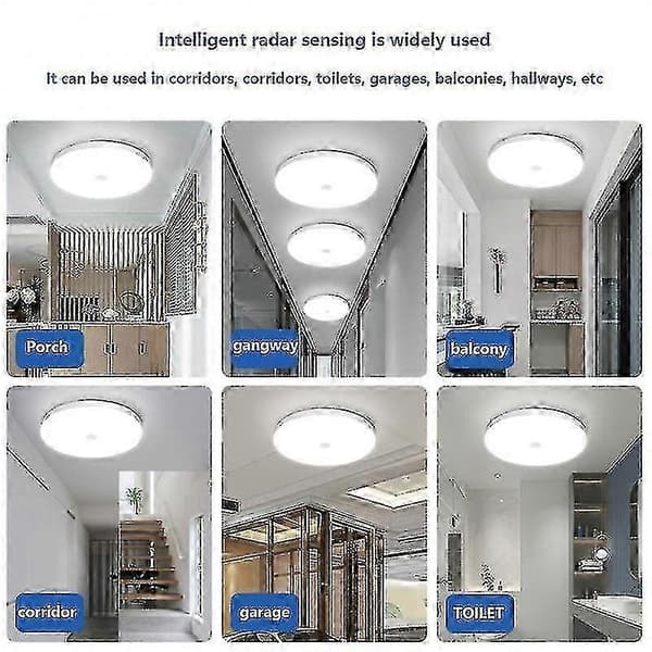 LED loftlampe med bevægelsessensor til indendørs gang, Smart Home-kompatibel (A11)