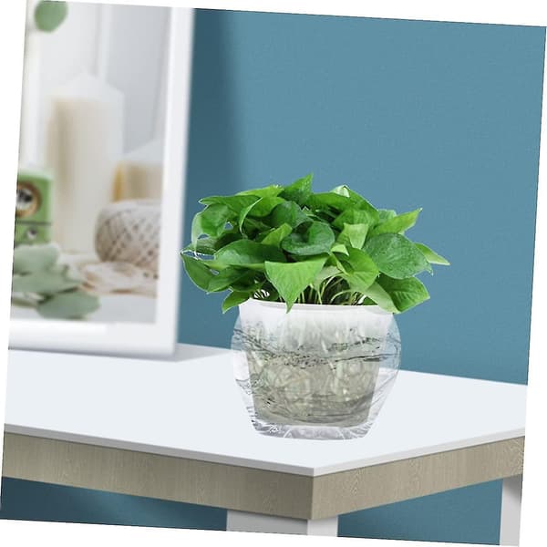 2 st Transparent Blomkruka Orkidékruka Orkidéplanter Rund Planter Plastväxtbehållare Bonsaikrukor Plast Orkidéplanter