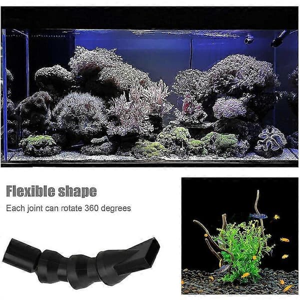 2X Akvarium Fisk Tank Anknäbb Utlopp Plast Akvarium Ändstycke Rör Retur Tornado 20mm