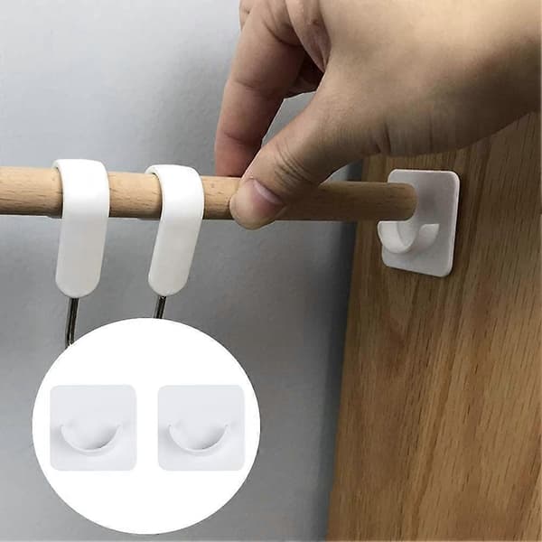 Set med 4 U-formade gardinstångsfästen 4cm