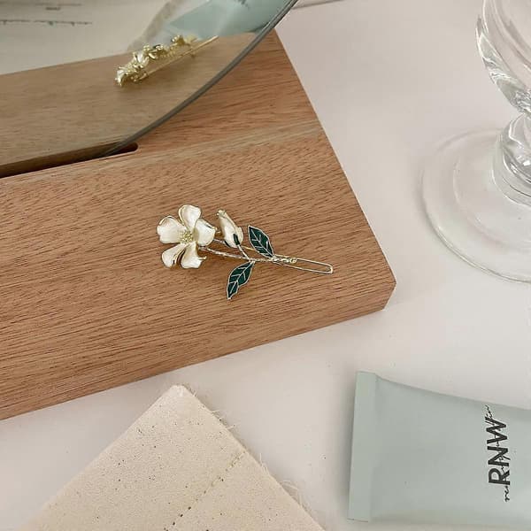 2-PAKKE Blomster Hårklyper Sklisikre Sterke Store Metall Hårklyper