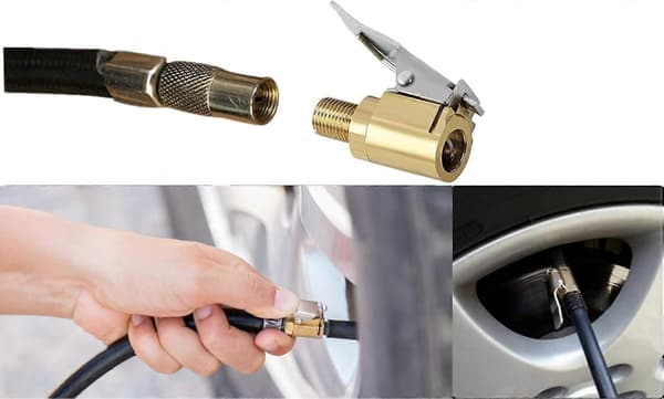 Låsande däckpåfyllningsmunstycksadapter i mässing, läckagesäkra däckchuckar för fordonskompressorpumpanslutningstillbehör Verktyg 8 mm 2-pack