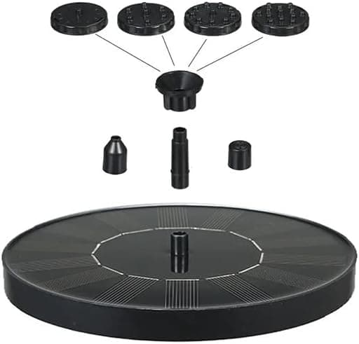 Udendørs pool rund flydende springvandspumpe (diameter 18 cm med batteri)