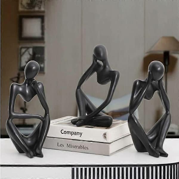 Abstrakte stue statuer moderne harpiks stue statuer &amp; skulpturer - Sort