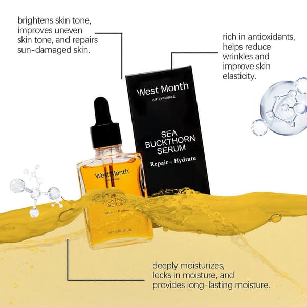 1~3x Tindvedserum Tørre fine linjer Anti-aldring Solbrenthet Aldring Tindvedserum 30ml.hot（3PCS）
