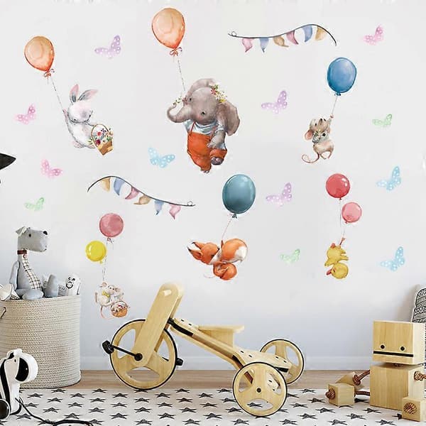 Djur Ballonger Fjärilar Väggdekor-Väggdekoration för Vardagsrum Sovrum Väggdekor