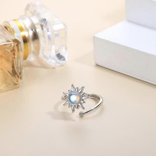 Ångestring för kvinnor Fidget Ring Månsten