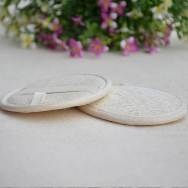 2 stk. Naturlig Loofah Luffa Badebrusesvamp Kropsskrubber Eksfolierende Pad