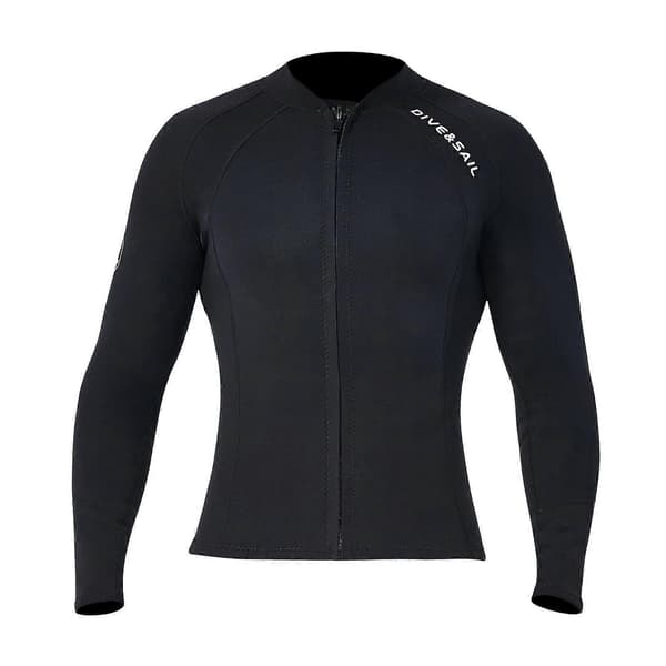 2mm Neopren Herr Dam Dyktop med Dragkedja Fram Våtdräktsjacka (Man, XL)