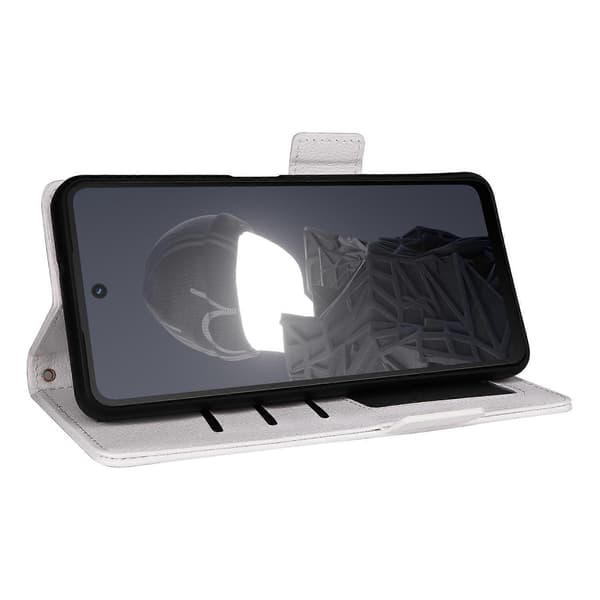 För HMD Fusion 5G Telefonfodral Litchi Grain PU Läder Plånbok Flip Telefon Skyddsfodral - Vit (Vit)