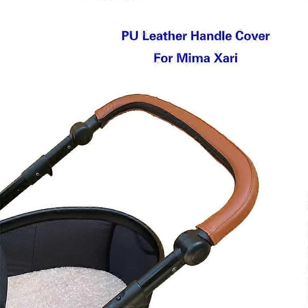 Baby Stroller PU Leather Handle Covers For Mima Xari Pram Bar Sleeve Case Protective Armrest Cover Stroller Accessories (baby 1pc black)