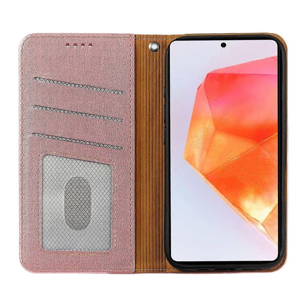 Plånboksfodral för Samsung Galaxy S25 FE med RFID-blockering, skyddande läderfodral med stark magnetisk stängning
