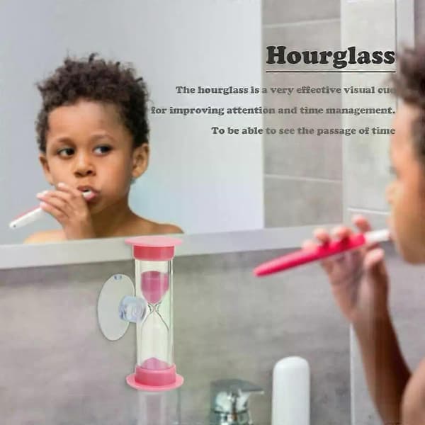 2/3 minuters timglas timer kök matlagning tandborste timer barn present borstning sandmätare timglas med sugkoppar (2 minuter lila 5 st, A34)