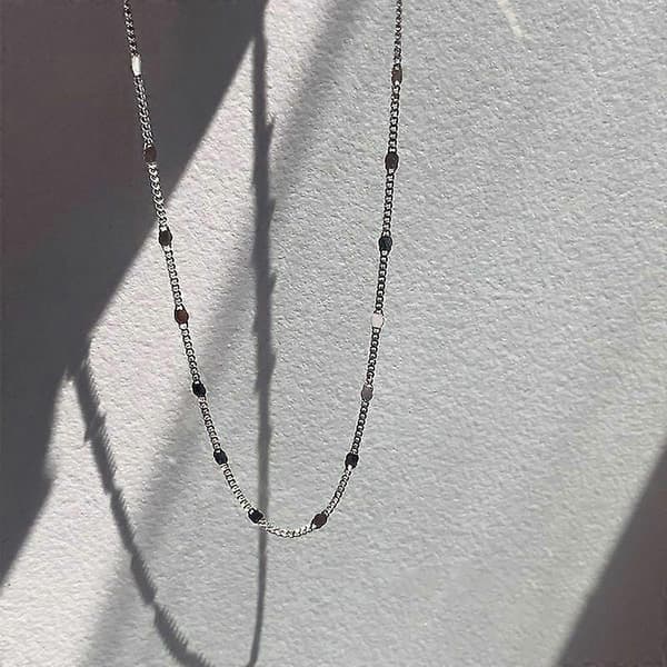 Trendy Choker Halskæde Sølv Kvinder Kraveben Kæde Mode Smykker, 1 stk