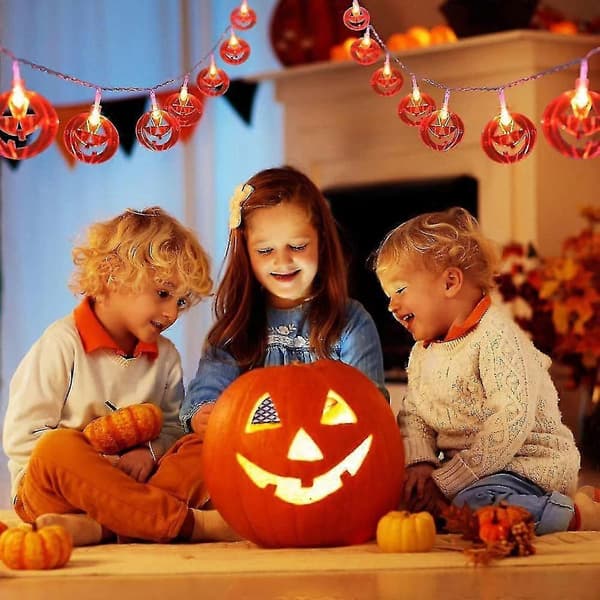 Orange Jack-o'-lantern Halloween Dekorationsljus