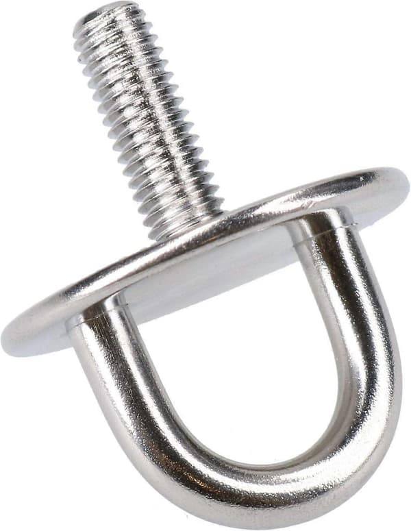 Værktøjssæt med 4 runde ringankerringe, rustfrit stål M8 gevind