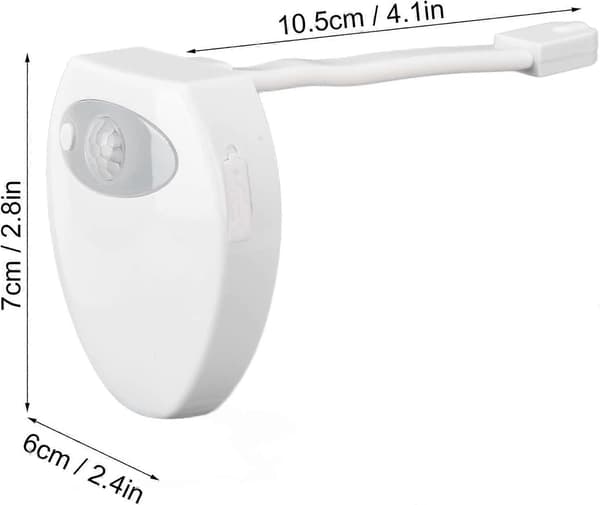 Toalettlys, lett å bruke med menneskekroppsinduksjon, intelligent sensor for toalettbelysning