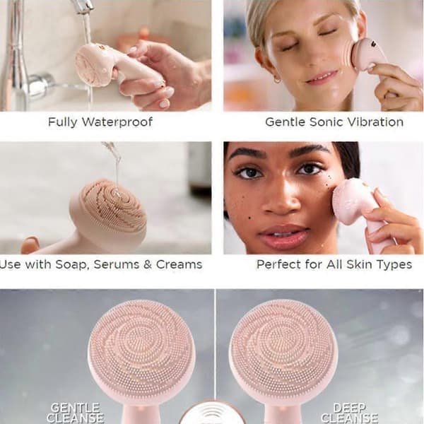 Oppladbar barbermaskin og trimmer for kvinner, hvit/roségull