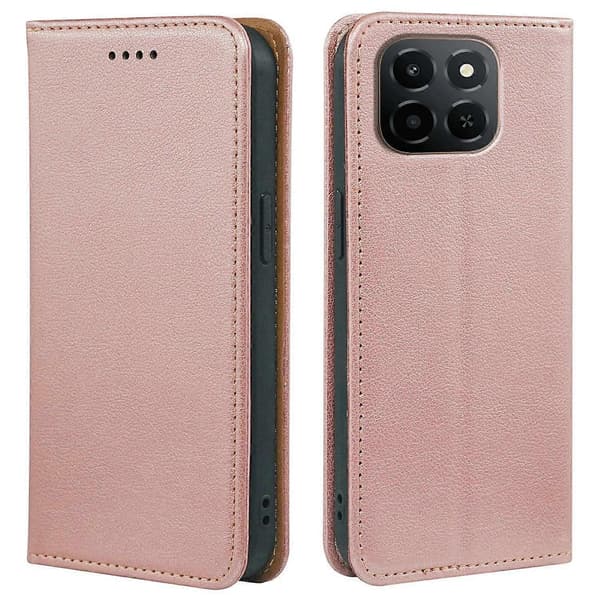 Honor X6c 4G Telefonfodral Plånboksstil RFID-skydd Läder Telefonskydd Stark Magnetisk Stängning
